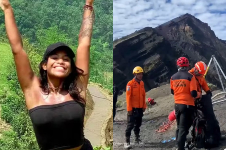 Montagem -Juliana Marins - brasileira Monte Rinjan Indonésia