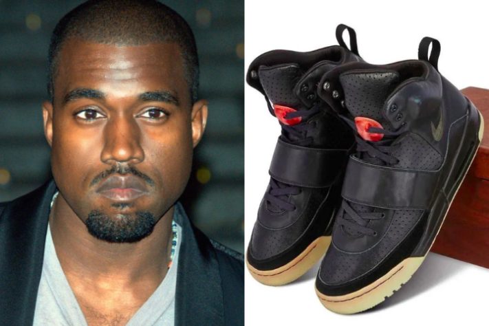 Montagem - Tênis de Kanye West é leiloado por US$ 1,8 milhão 