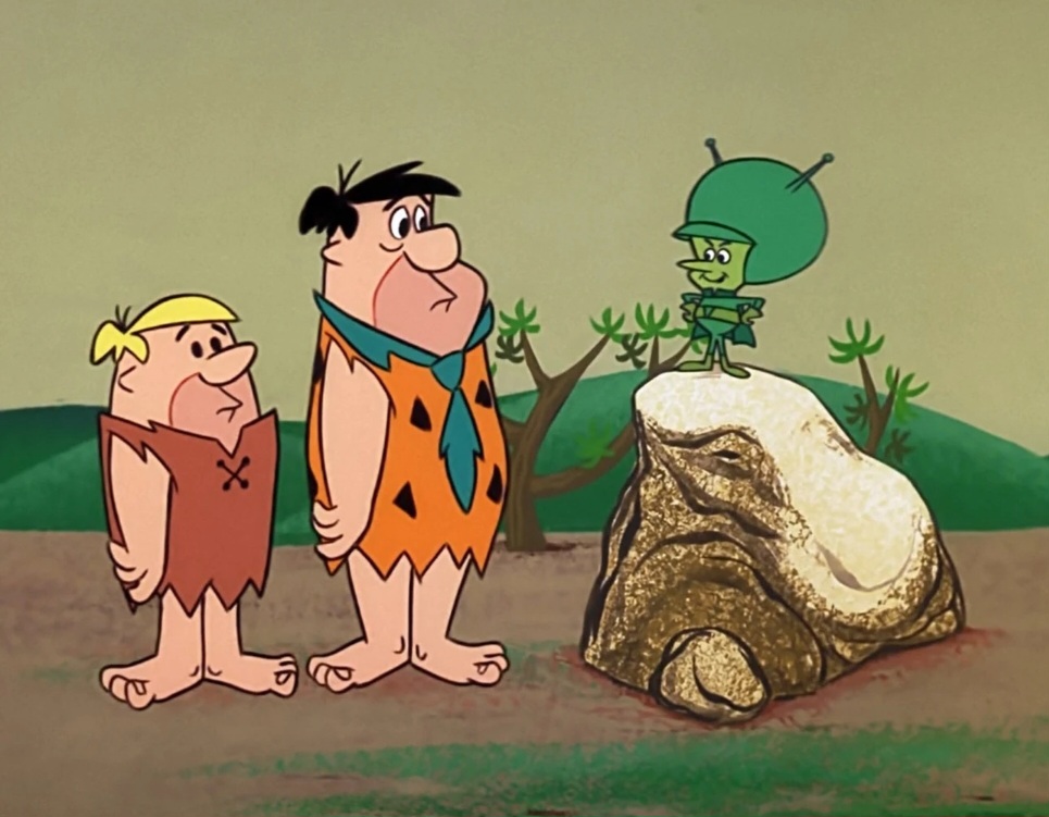 Gazoo – “Os Flintstones” (1965) - O Grande Gazoo é um alienígena verde e flutuante que aparece nas últimas temporadas do desenho, vindo do planeta Zetox. Dotado de poderes mágicos, ele ajuda (e atrapalha) Fred e Barney com seus feitiços e conselhos. Apesar de ser arrogante, acaba se afeiçoando aos humanos.