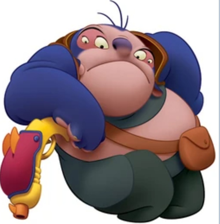 Jumba Jookiba – “Lilo & Stitch” - Cientista alienígena do mesmo universo de Stitch, Jumba é quem cria as 626 experiências genéticas, incluindo Stitch. Ele começa como vilão, mas acaba formando uma família afetiva com os protagonistas. Sua aparência exótica e comportamento excêntrico o tornaram querido pelas crianças.