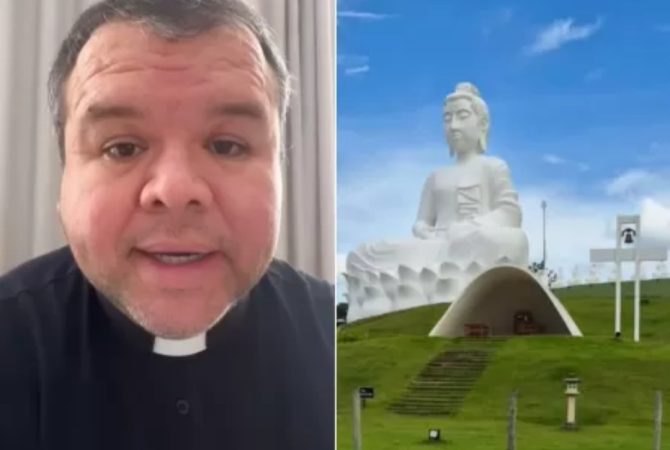 Padre reclama de capela católica instalada ‘aos pés de Buda’