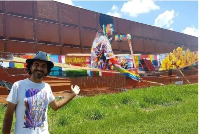 Brasileiro é autor do maior mural grafitado do mundo