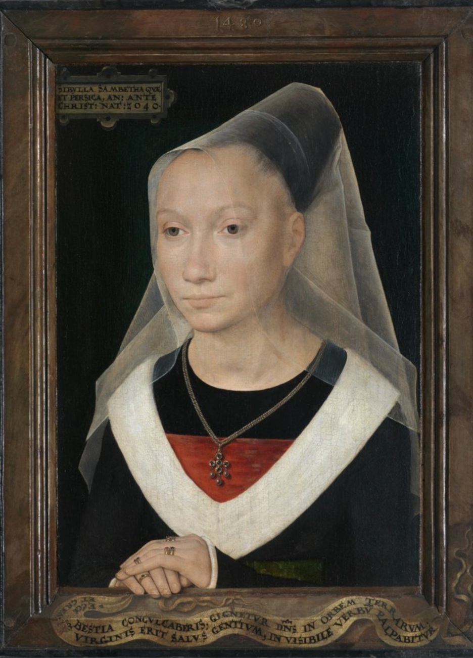 “Retrato de uma jovem” de Hans Memling, do fim do século XV no estilo flamengo, mostra uma dama com traços delicados. A obra impressiona pela riqueza dos tecidos e expressão serena.-Domínio público 