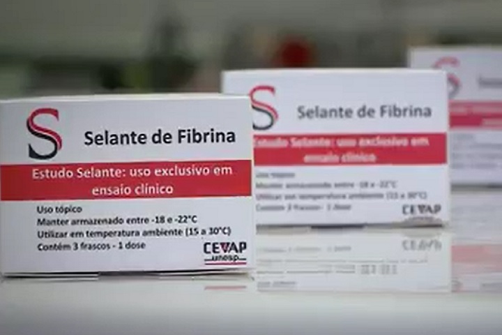 Um dos principais resultados é o selante de fibrina, uma espécie de cola biológica usada na medicina, feita com enzimas de veneno de serpentes e crioprecipitados sanguíneos. -Reprodução/TV Unesp