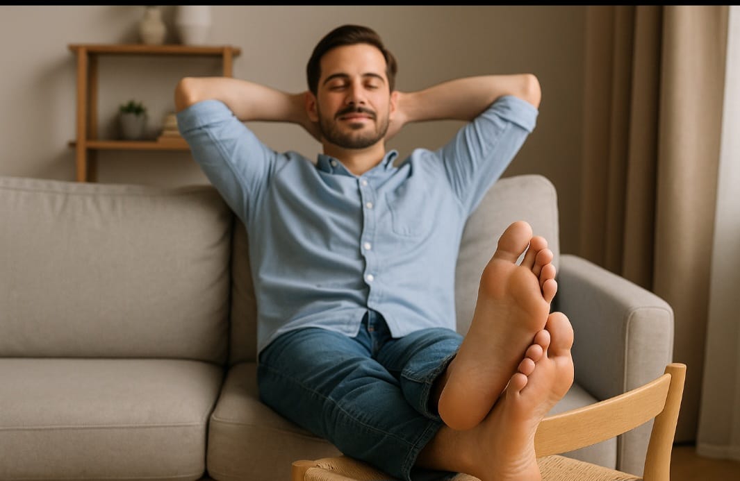 Colocar os pÃ©s em cadeiras ou bancos passa despercebido no Brasil. Isso Ã© visto como um ato de relaxamento.