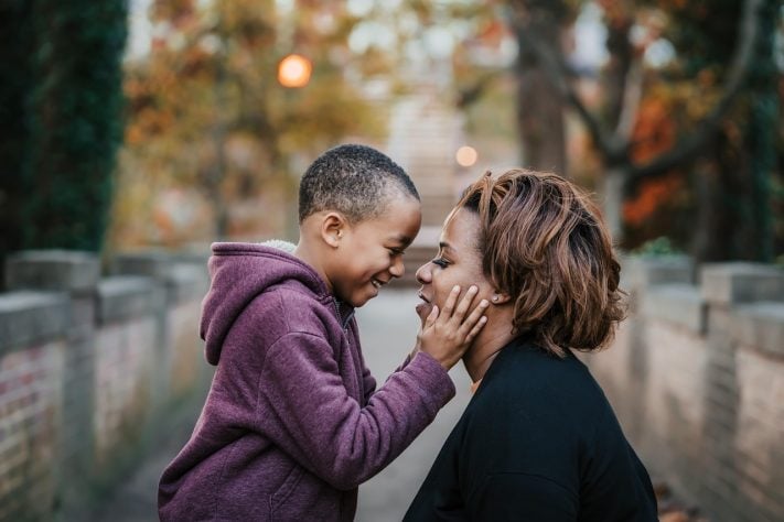 Família, filho com a mãe