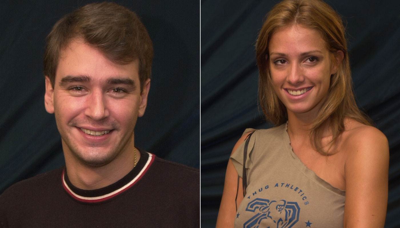 Ao longo do BBB2, Thyrso lutou para conquistar o coração de Manuela, que chegou a flertar com Fabrício. Fora da casa, o romance não durou. Agora morena, Manu faz doutorado em Filosofia no Rio de Janeiro, enquanto ele segue como chefe de cozinha.  -Divulgação/TV Globo