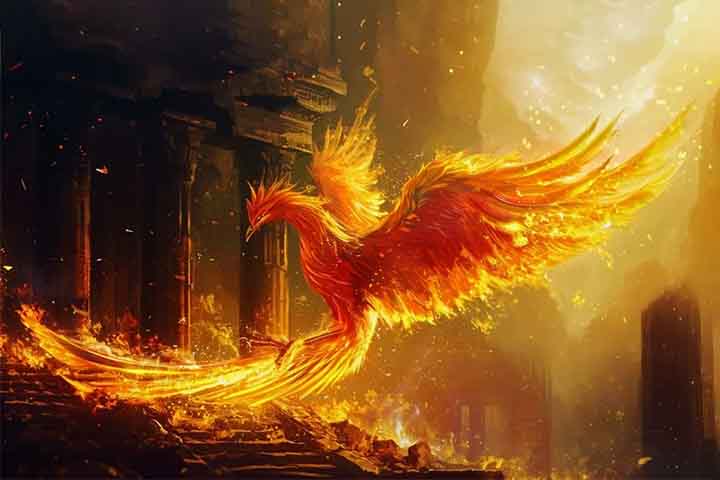 Na Roma Antiga, autores como Ovídio e Heródoto difundiram a ideia da fênix como símbolo de renovação eterna, viva por séculos antes de se autoincendiar.