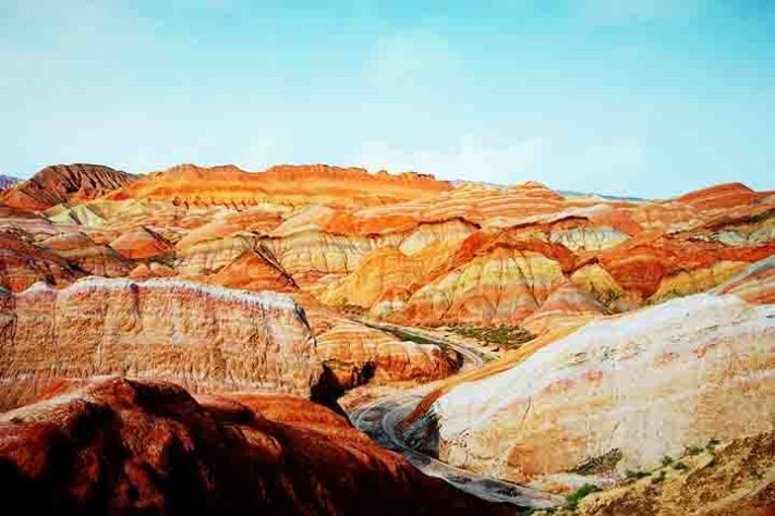Parque Geológico Nacional Zhangye Danxia,  província de Gansu, na China -Imagem de 00luvicecream por Pixabay