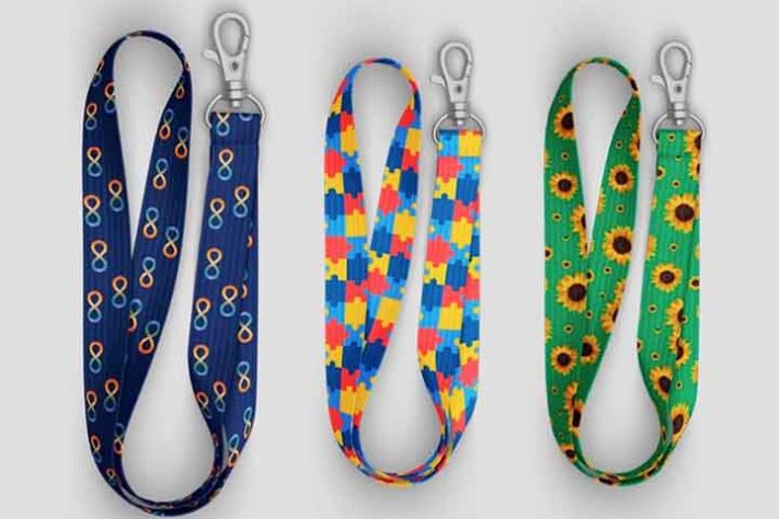 Cordão de fita de identificação para pessoas com doenças raras