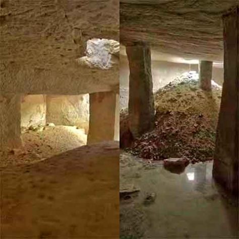 Montagem - Arqueólogos encontram cisternas subterrâneas usadas durante segunda guerra mundial