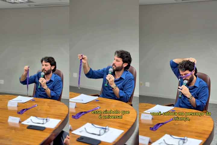 “Quando você vê uma criança com esse cordão, é porque ela tem uma doença rara. Se ela tem uma doença rara, ela tem uma necessidade e, por isso, temos que dar preferência para essas pessoas”, declarou Marcelo Aro, secretário de Governo de Minas Gerais. 

