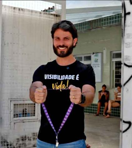 Cordão de fita de identificação para pessoas com doenças raras