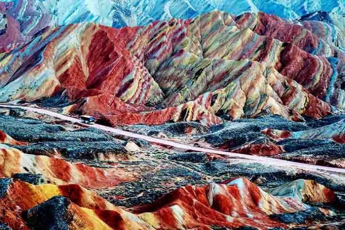 Parque Geológico Nacional Zhangye Danxia, província de Gansu, na China - Flickr Rita Willaert