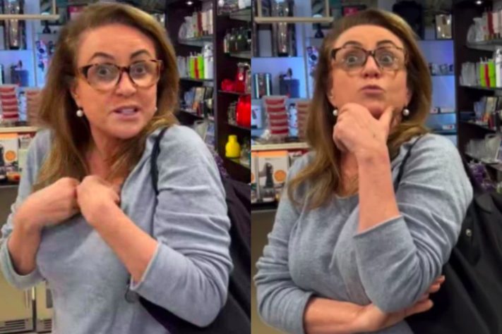Jornalista Leilane Neubarth é hostilizada em loja - Montagem/Reprodução/Redes Sociais