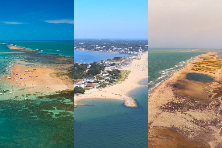 Montagem - Bancos de areia pelo mundo