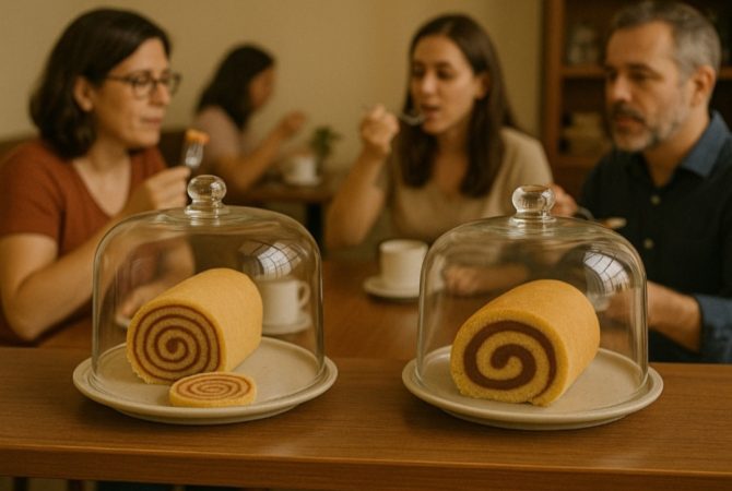 Bolo de rolo e rocambole; delícias com diferenças sutis