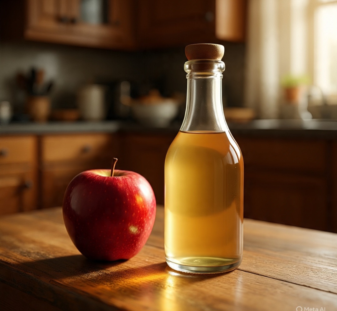O vinagre de maçã é levemente frutado e dourado, com propriedades digestivas. É usado em saladas, marinadas e também em tratamentos naturais.