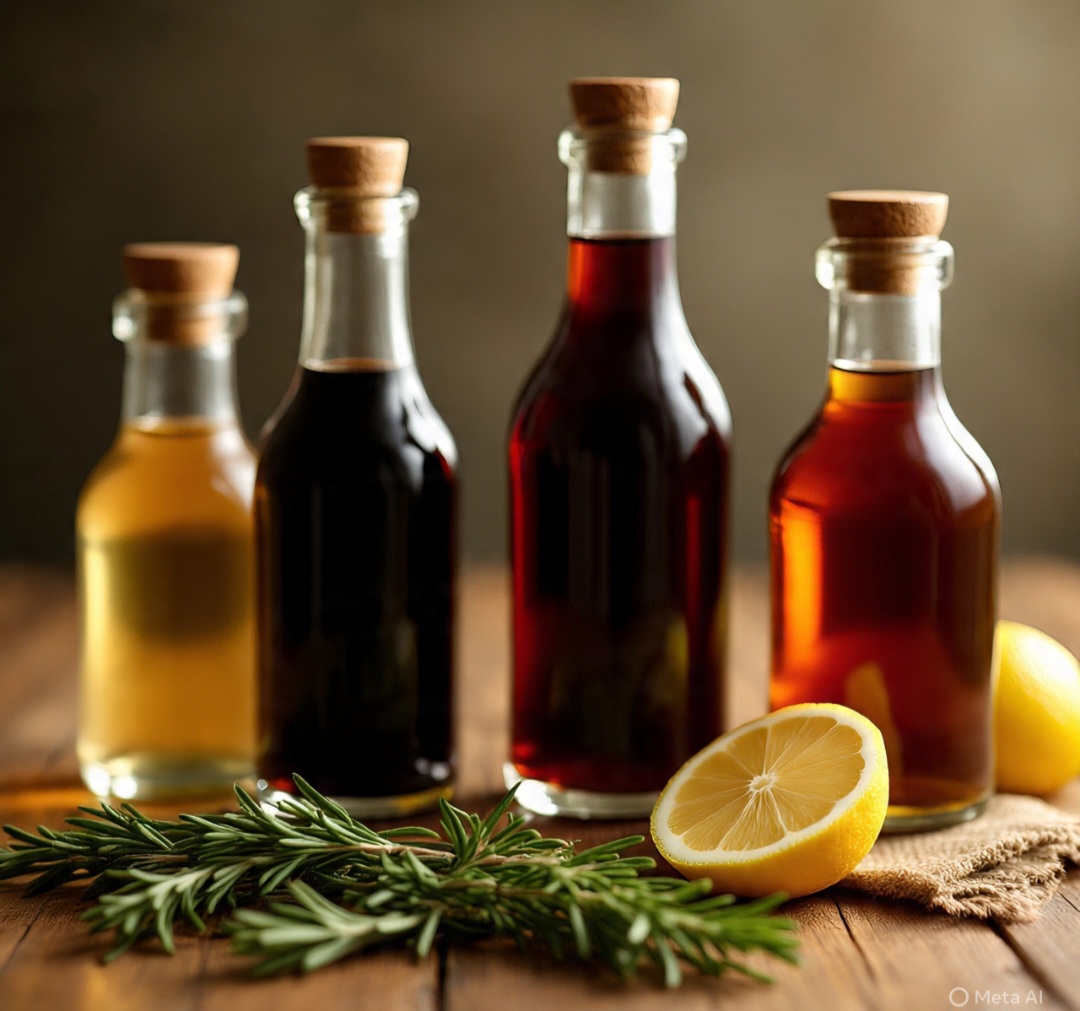 Existem diversos tipos de vinagre, produzidos a partir de diferentes matérias-primas como frutas, grãos, vinho e arroz. Cada um tem características únicas de sabor, aroma e acidez.