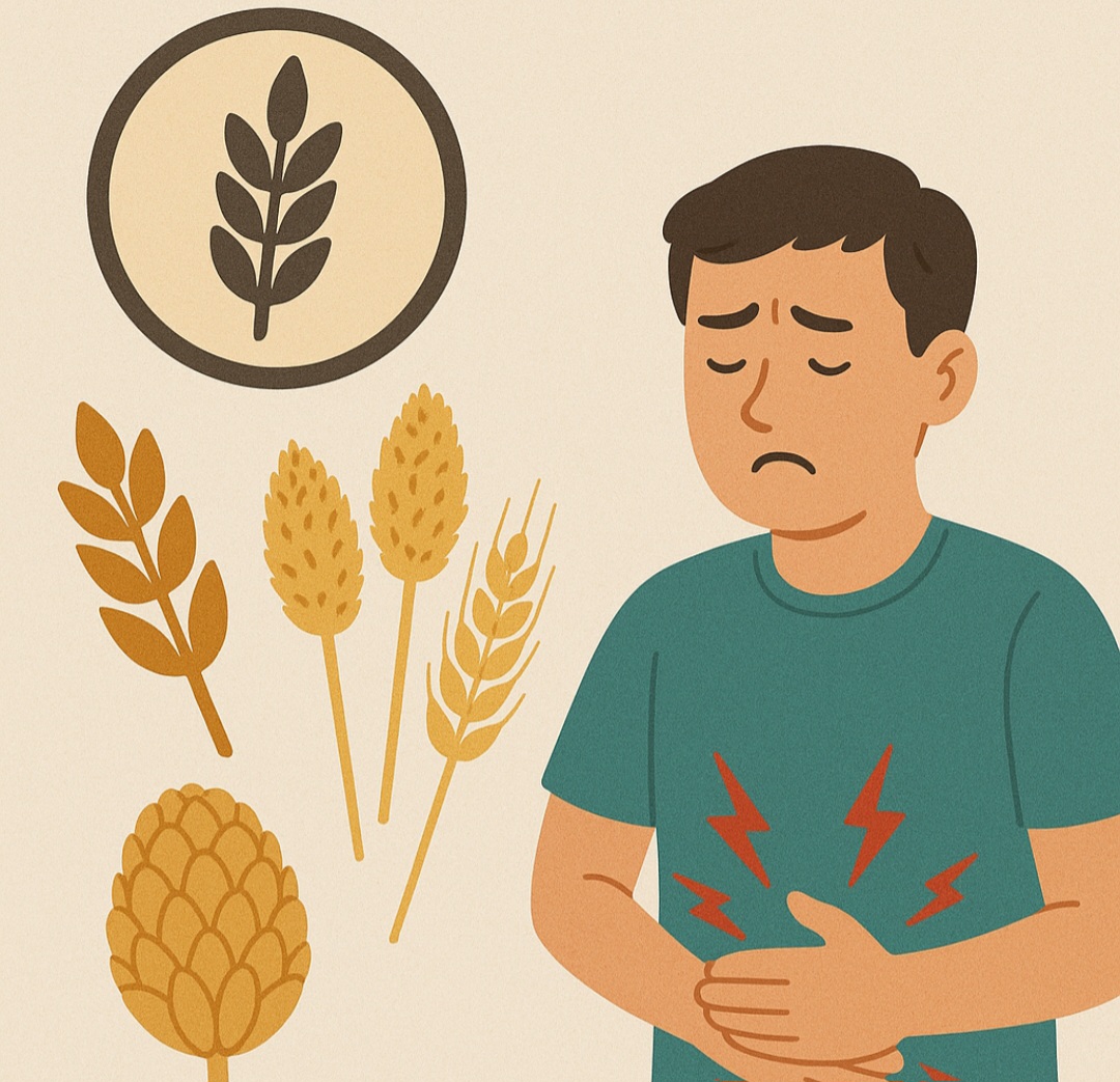 Já a sensibilidade ao glúten não celíaca causa sintomas semelhantes, como inchaço, fadiga e dores, mas sem danos intestinais visíveis. Ainda assim, exige restrição alimentar.