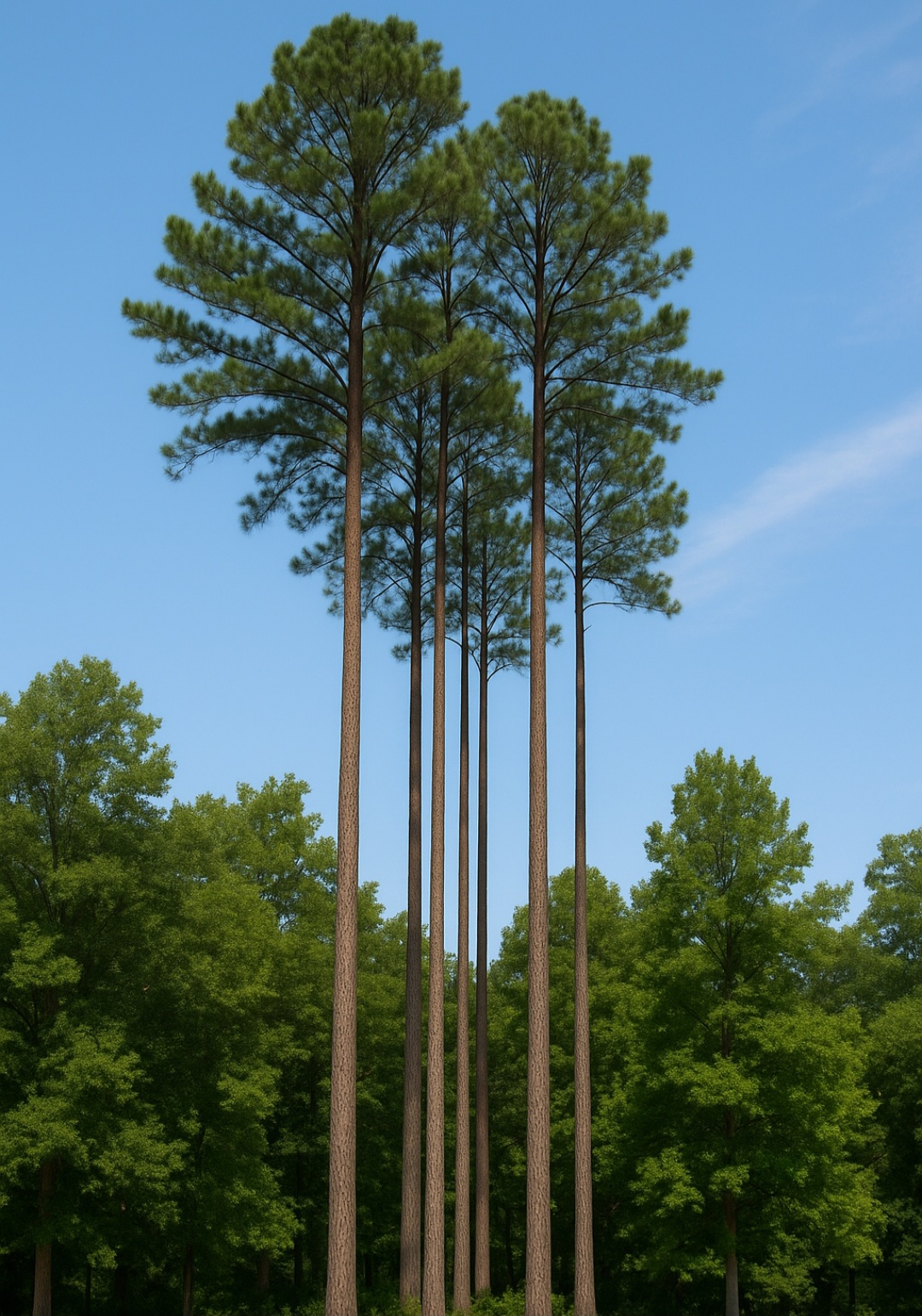 Pinus elliottii, o pinheiro-americano, tem crescimento rápido e atinge de 18 a 30?m, com galhos acinzentados e folhas em tufo de duas a três agulhas .