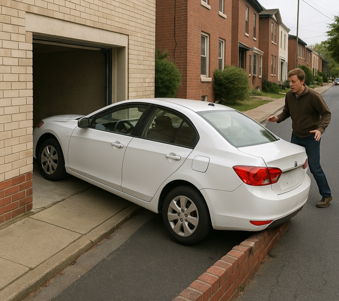Em carros automáticos, deixar a marcha engatada (por exemplo, em "D" ou "R") sem acionar o freio de mão pode causar movimentação involuntária, especialmente em terrenos inclinados. -Imagem gerada por i.a 