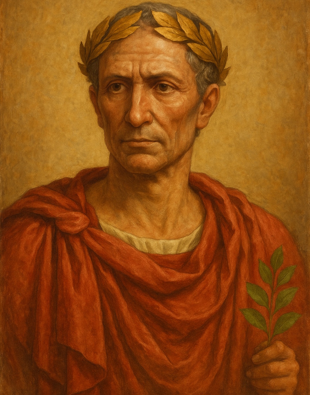 Julho, originalmente chamado Quintilis, foi renomeado em homenagem a Júlio César após sua morte, pois era o mês de seu nascimento. Representa o legado político de Roma.