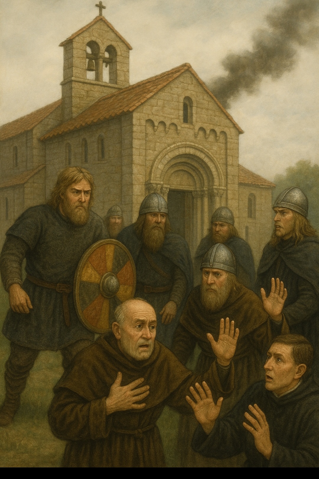 Os principais alvos dos vikings durante as incursões eram os mosteiros e igrejas. Assim, os clérigos propagaram uma má reputação dos vikings como violentos e bárbaros.