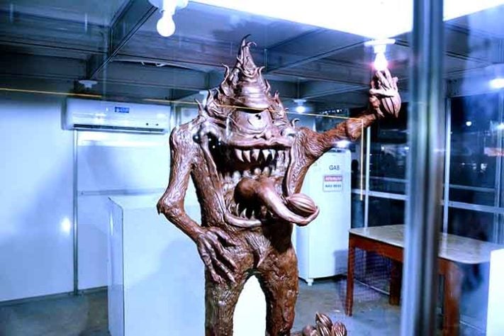 Estátua de chocolate do Mapinguari