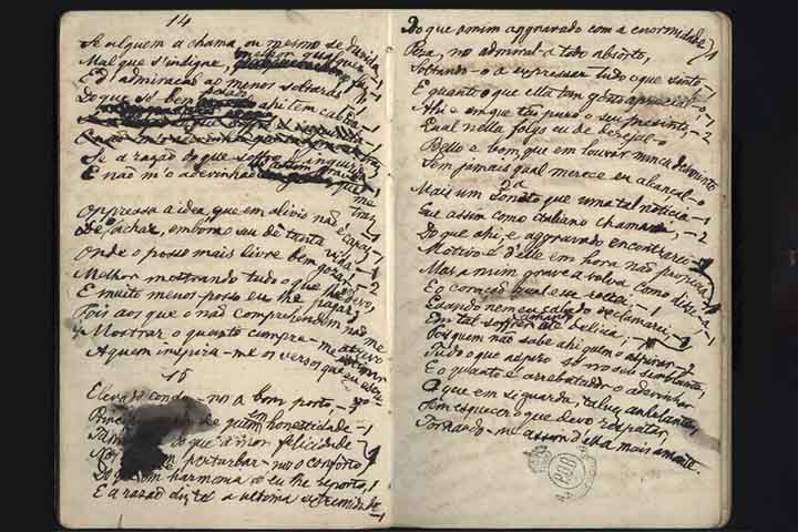 Cadernetas restauradas de Dom Pedro II - Imagem Acervo do Museu Imperial