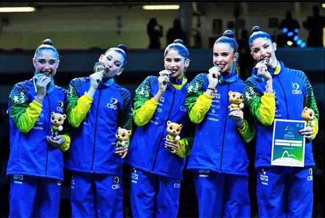 Brasil conquista medalhas inéditas no Mundial de ginástica rítmica; conheça a modalidade