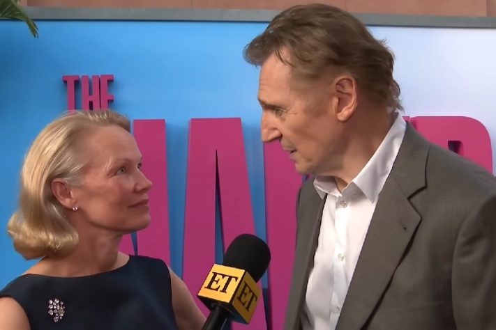 Liam Neeson e Pamela Anderson - Reprodução