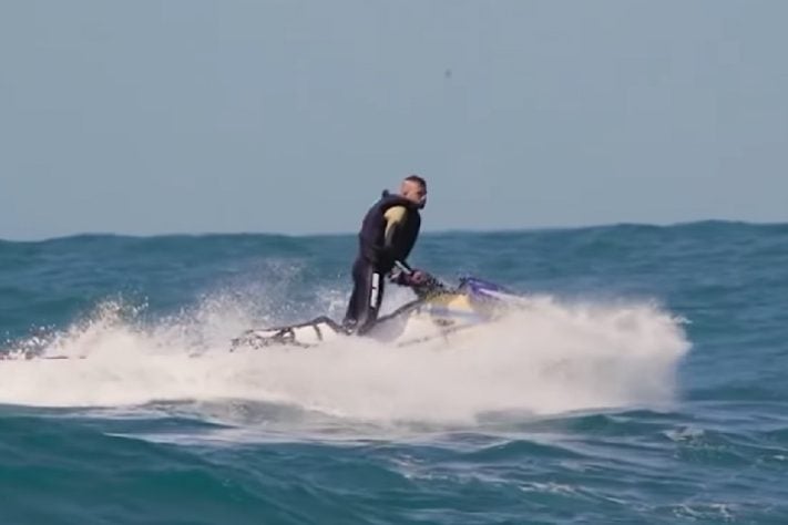 Laje da Jagua - Maior onda já surfada no Brasil em Jaguaruna, Santa Catarina - Reprodução/YouTube