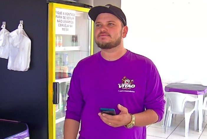 Dono de lanchonete manda 'lanche fake' para golpista e viraliza na web - Reprodução/TV Anhanguera