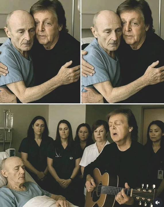 <p>Recentemente, circularam nas redes sociais fotos que, supostamente, mostram um encontro entre Paul McCartney e Phil Collins em um hospital. Tudo FAKE!</p>
