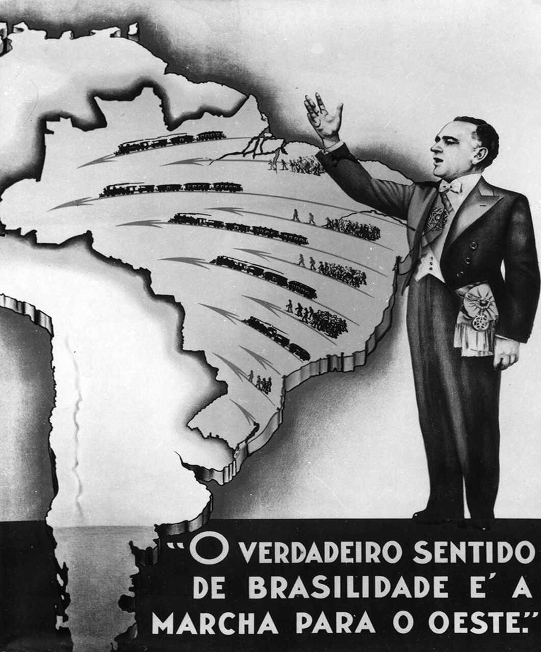 <p>Durante o Estado Novo, Vargas utilizou intensamente a propaganda e a censura para construir sua imagem de líder carismático. Inspirado por regimes totalitários da época, conquistou apoio popular, sobretudo entre os trabalhadores.</p>
