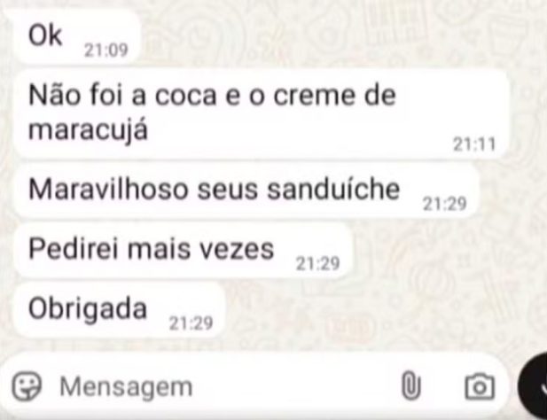 Dono de lanchonete manda 'lanche fake' para golpista e viraliza na web - Reprodução/TV Anhanguera