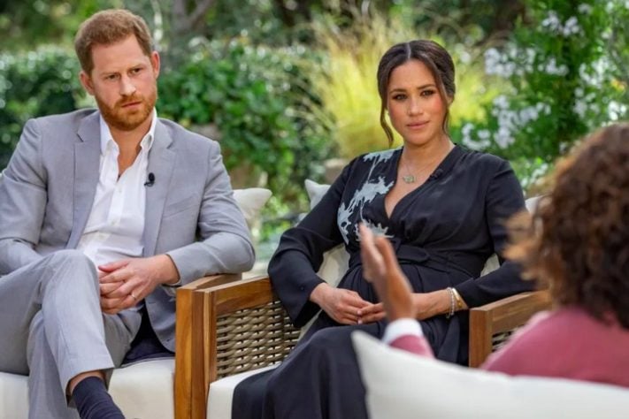 Harry e Meghan Markle dão entrevista para a Oprah Winfrey - Divulgação/Harpo Productions