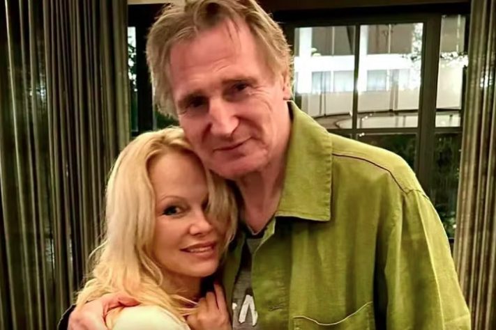 Liam Neeson e Pamela Anderson - Reprodução/Instagram