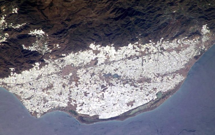 Mar de Plástico, Almería, Espanha - NASA/Estação Espacial Internacional