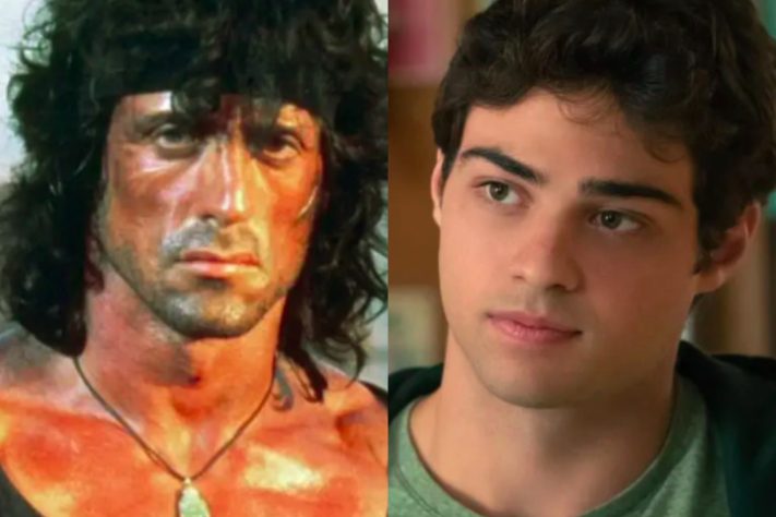 John Rambo e ator Noah Centineo - Montagem/Divulgação
