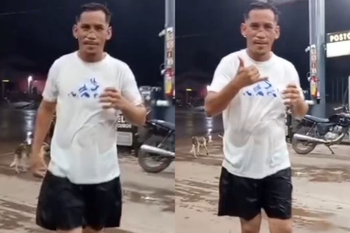Depois de viralizar nas redes sociais por correr uma maratona bêbado e de chinelos, homem é flagrado treinando sóbrio nas ruas de Garrafão do Norte - Reprodução/Instagram