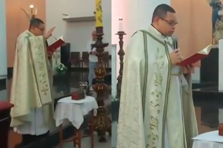 Padre não diz nome de criança e atitude gera polêmica - Montagem/Reprodução/Redes Sociais