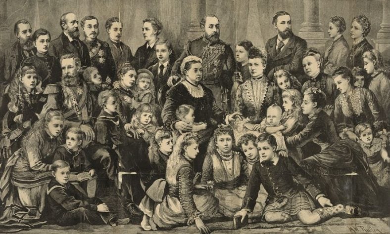 Rainha Vitória e sua família - Domínio Público