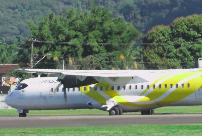 Turbo-hélice ATR 72-500 Voe Pass - Reprodução/TV Globo