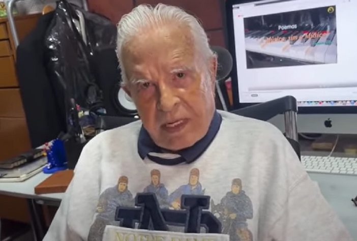 Última aparição em vídeo de Cid Moreira - Reprodução/Redes Sociais