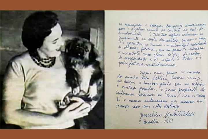 Teresa Bonifácio/ carta de JK - Juscelino Kubitschek de Oliveira, 21.º Presidente do Brasil, entre 1956 e 1961 - Reprodução/Museu Histórico e Geográfico de Poços de Caldas