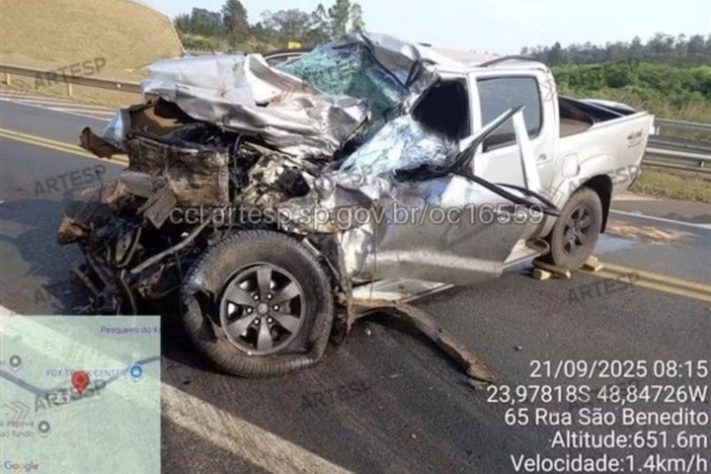 Após se curar de câncer, influenciador morre em acidente de carro em São Paulo — Divulgação/Artesp 