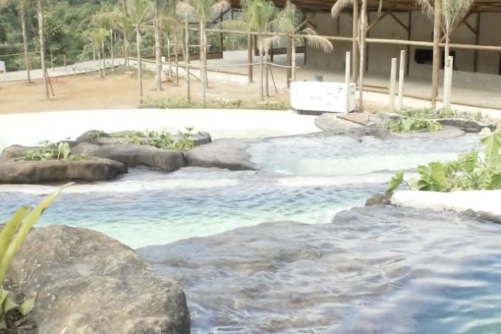 Empresário constrói cachoeira artificial feita de garrafa PET no Rio de Janeiro - Reprodução/TV Globo