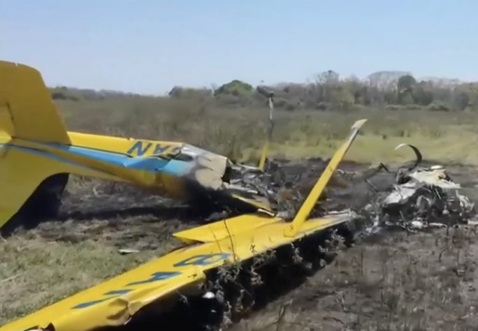 Queda de avião em fazenda do Mato Grosso do Sul causa a morte de 4 pessoas (2025) — Reprodução/TV Globo